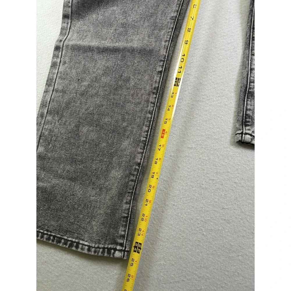Girls Bow Print Back Zipper Fly Elastic High Waist Denim Pants Wide Leg Jean 13y